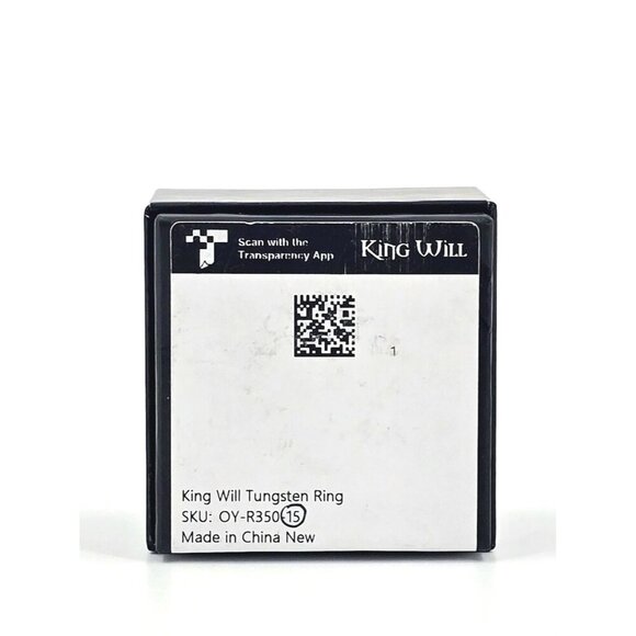 King Will Basic Tungsten Wedding Band for Men Silver Size 15 - Picture 7 of 11